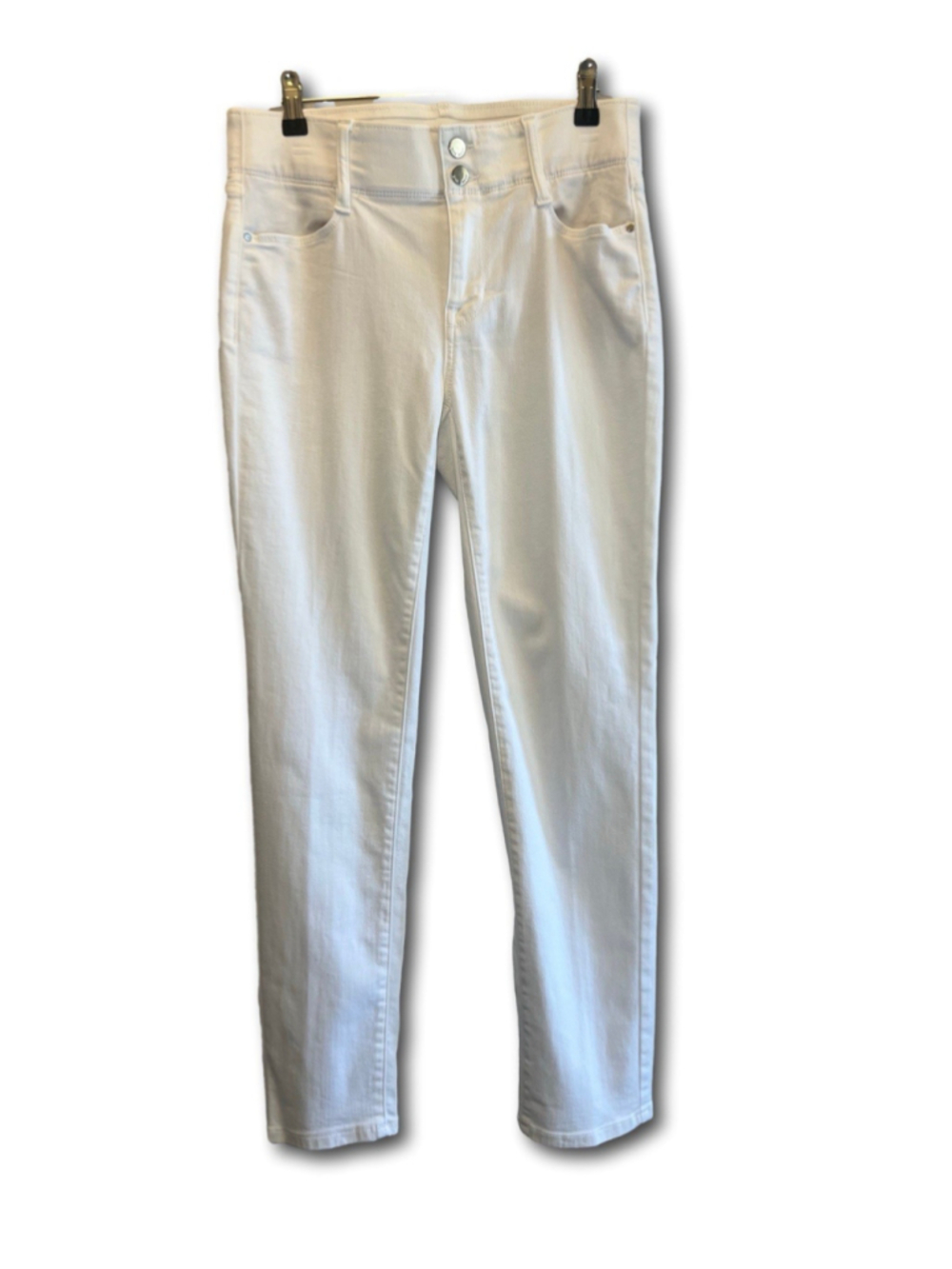 Nine West Women's Straight Leg Ankle Pants White Size 6 Business Wear